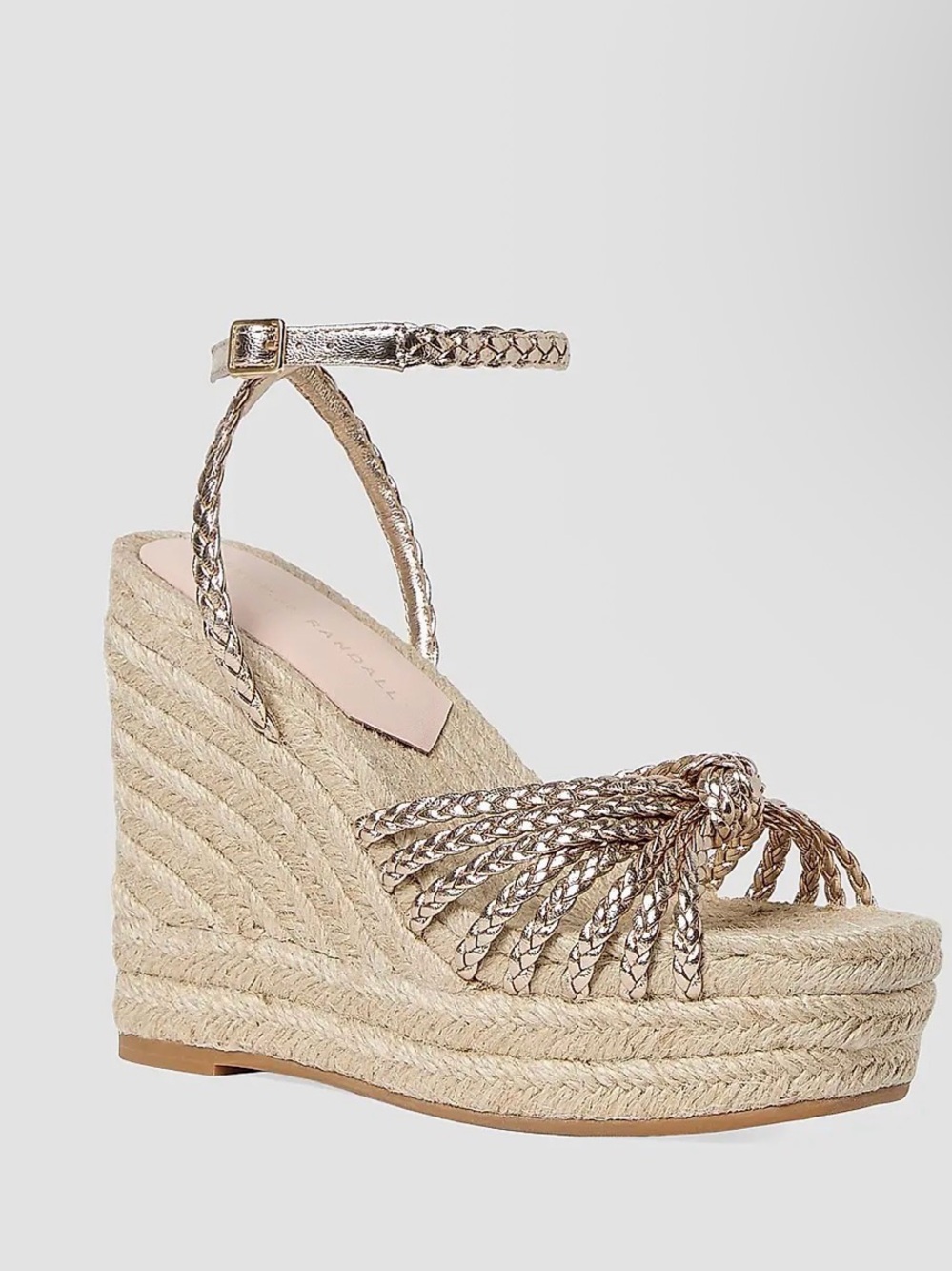 Loeffler Randall Pamela Mignon 130MM Knot Wedge Sandals Size 7.5